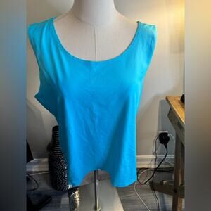 Ruby Rd. Vibrant Aqua Tank Top